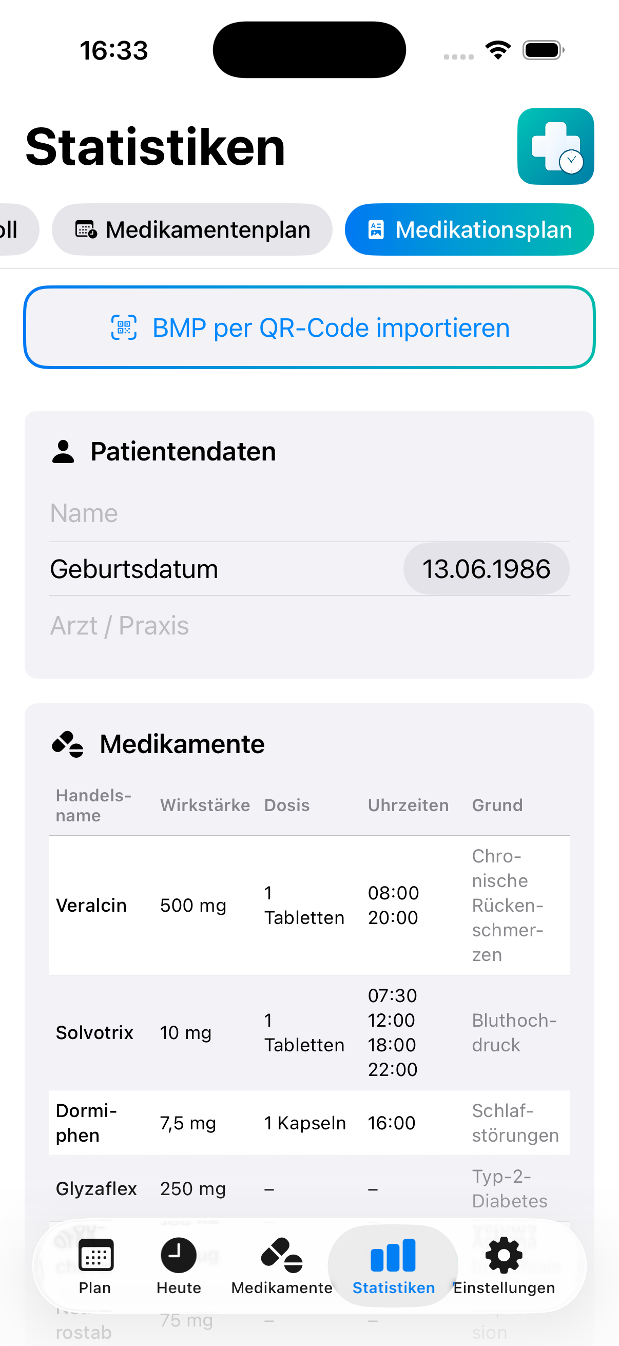 MediDose Bundeseinheitlicher Medikationsplan
