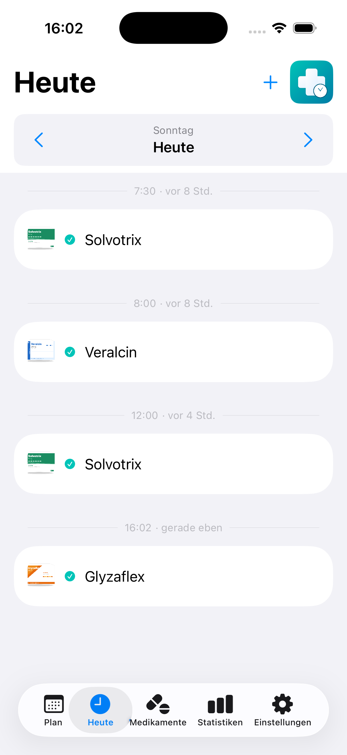 MediDose Tagesansicht